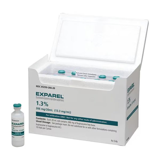 Exparel 1.3% 266 mg/20ml 10/BX (65250026609)