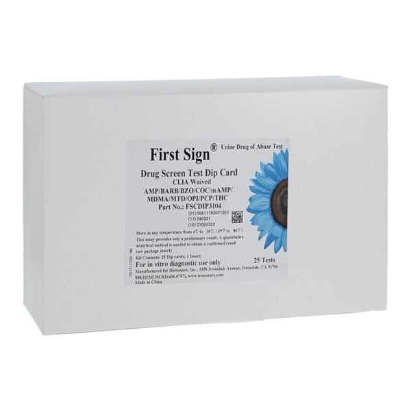 10 Panel Dip Card - AMP/BARB/BZO/COC/mAMP/MDMA/MTD/OPI/PCP/THC