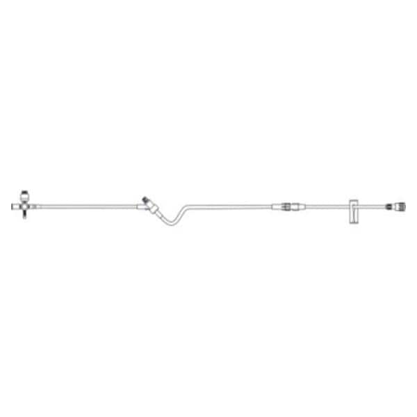 Admin Set, High-Flow, 4-Way Stopcock w/ Luer-Activated ULTRAPORT and Female Luer Lock port, 26" Extension Tubing, CARESITE Injection Site, Removable 6" Extension Tubing with Luer Lock Connection, Slide Clamp, SPIN-LOCK Connector, DEHP-Free, LF, 6.25 mL Priming Volume, 42" L, 100/cs (Rx) (Continental US+HI Only)