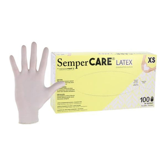 Exam Glove, Latex, Powder-Free (PF), Textured, X-Small, 100/bx, 10 bx/cs