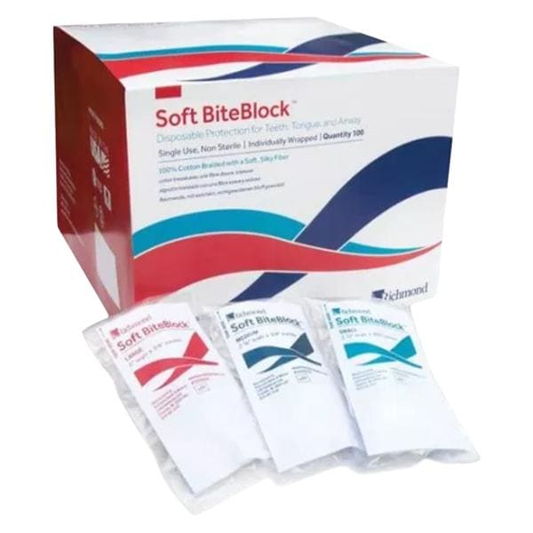 Soft BiteBlock, 3/4" DIA x 4", Bulk, Large, Non-Sterile, 120/bx, 3bx/cs