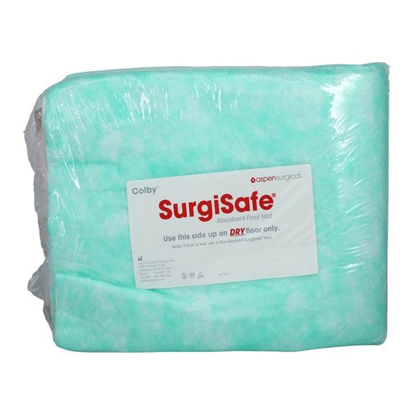 Floor Mat, w/ Fluid Barrier Backing, Green, Low Level of Fluid, 28" x 72", 30/cs (US Only) (Not Available For Sale into Canada)