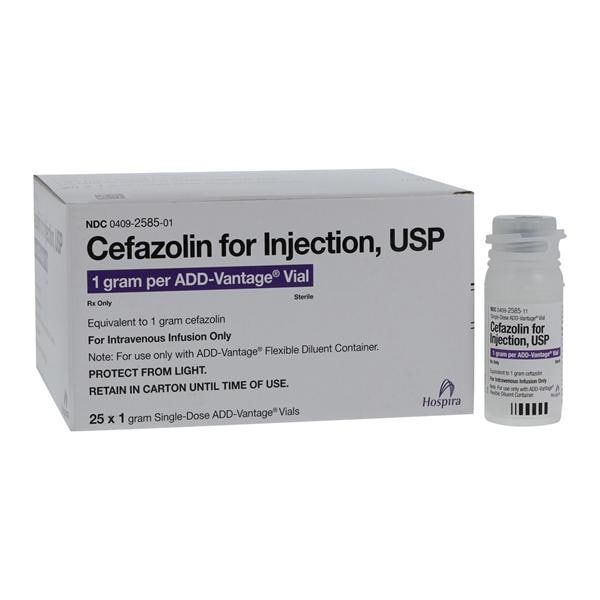 Cefazolin for Injection, USP, 1 g, Single Dose, ADD-Vantage Vial, 25/bx
