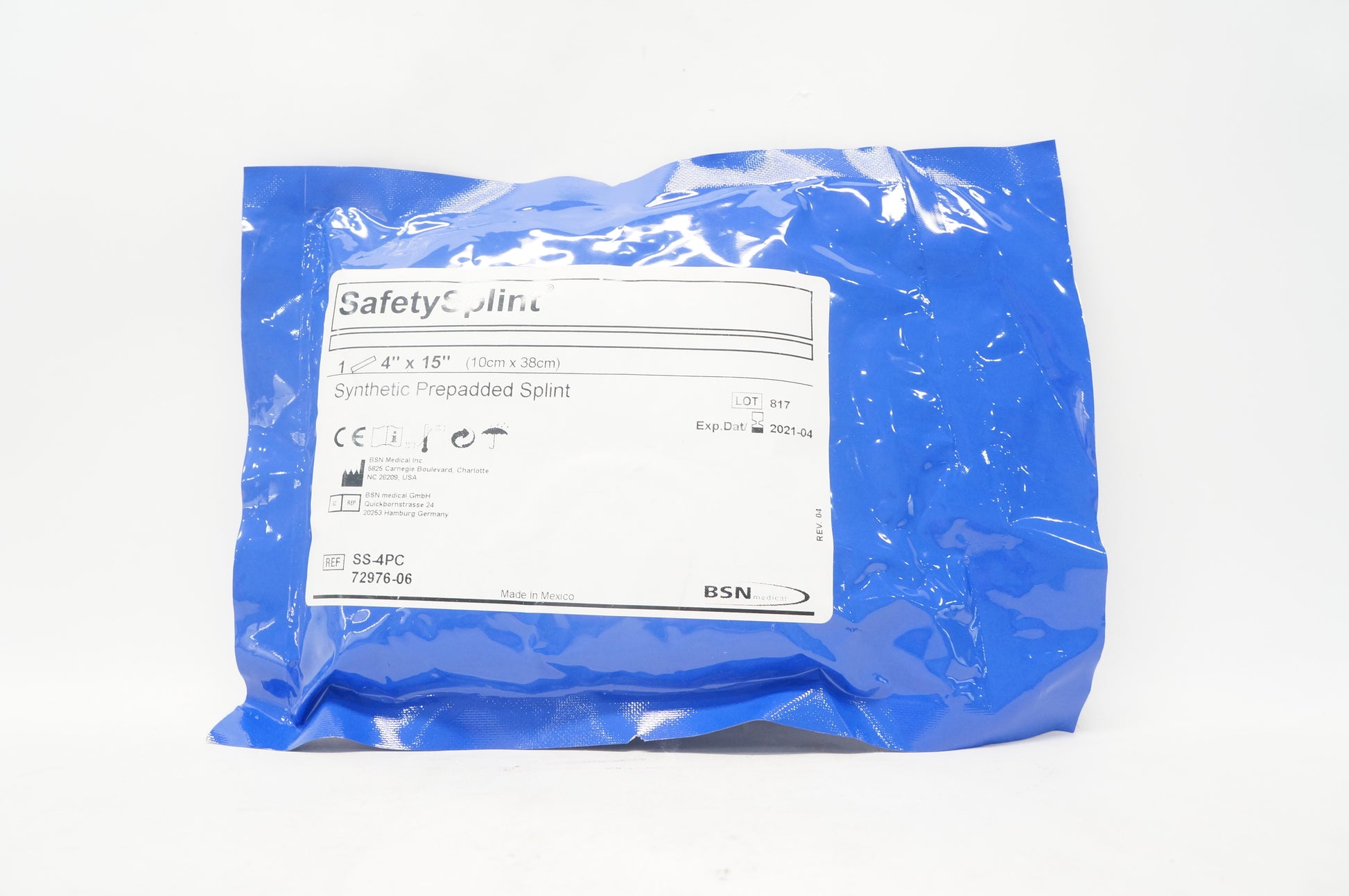 Padded Precuts for Safety Splint, 4" x 15", 15/bx (Continental US Only)
