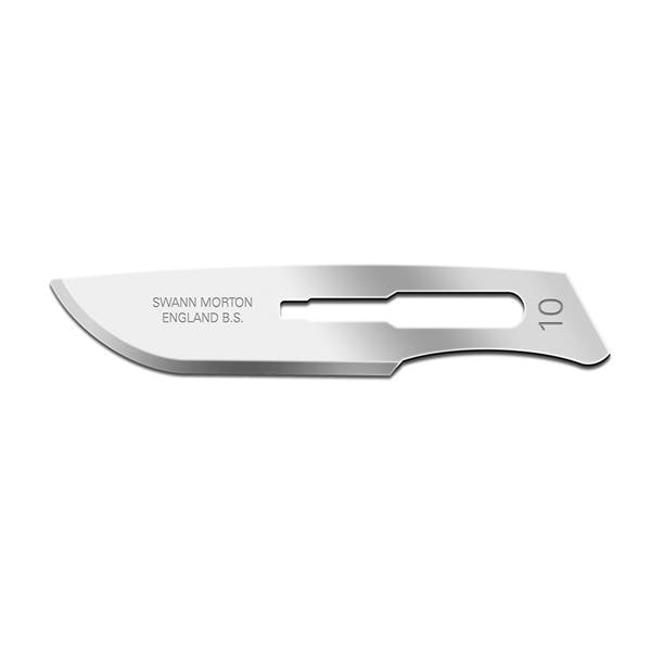 Blade, Swann Morton, Stainless Steel, Size 10, Sterile, 100/bx (DROP SHIP ONLY)