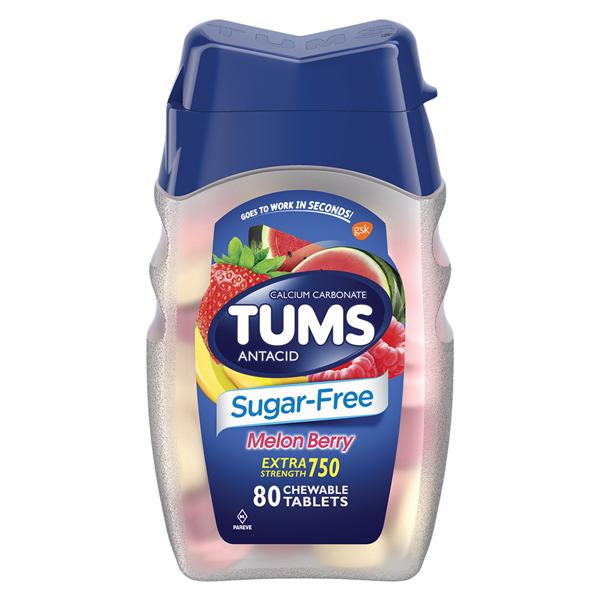Tums Antacid Chewable Tablets, Sugar-free, Melon Berry. 80/btl,  36 btl/cs (Available for sale in US only) (Products cannot be sold on Amazon.com or any other third Party sites.) (Item is Non-Returnable)