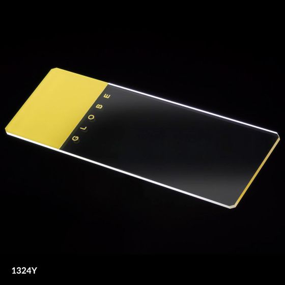 Color Coded Slide, Safety Corners, Ground Edges, Yellow, 25 x 75mm, 72/bx, 20 bx/cs