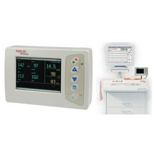 BP-200 Plus Blood Pressure Monitor with SpO2, Includes: Cuff D-ring size M, microphone and tube for cuff, SpO2 ear sensor, SpO2 extension cable and QRS Trigger cable for CS-200 Classic or for CS-200 Excellence (Can be used as a stand-alone monitor or used in combination with select Schiller brand ECG devices) (DROP SHIP ONLY) ($100 Minimum Order Requirement or customer will be charged $30 min order fee)