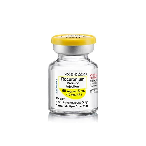 Rocuronium Bromide Injection, 50 mg/5 ml (10 mg/ml), MDV, 10/bx (Rx) (US Only, Excluding IN and ND) (Product is Non-Returnable)