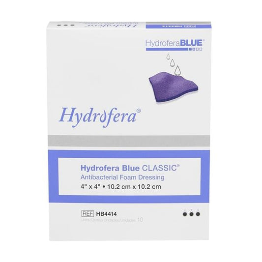 Hydrofera Blue, Classic Foam, 4" x 4", 10/bx