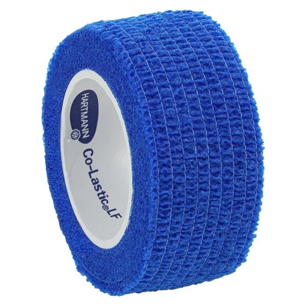 Bandage, Cohesive, Elastic, 1"" x 5 yds, Blue, Latex Free (LF), 30/cs 