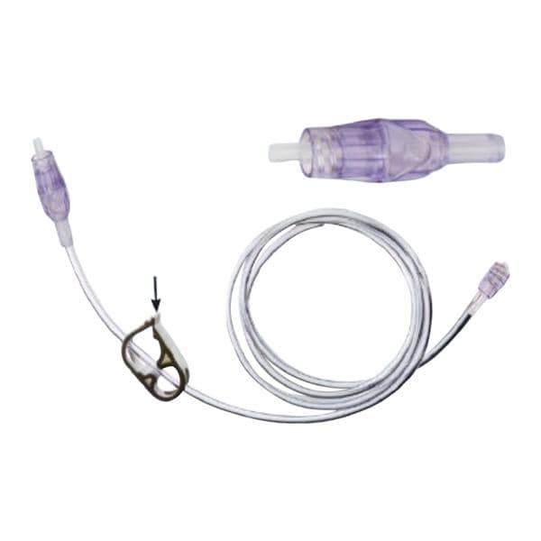 Closed Male Connection Set, Includes: Clear 51" Tubing, Closed Male Luer Lock Valve to Spin Lock Male Luer Connector, Pinch Clamp, DEHP Free, 50/cs (Rx) (Item is Non-Returnable) (Continental US+HI Only, Excluding IN and ND)