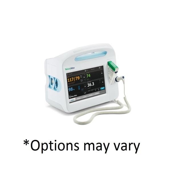 Vital Signs Monitor with Masimo SpO2, SureTemp Plus Thermometry, Internal Printer, SureBP Non-invasive Blood Pressure, Pulse Rate, MAP, Custom Scoring, Nurse Call, (4) USB Ports for Accessories, Internal 802.11 a/b/g Wireless Radio, 100-240 V, 50-60 Hz AC, IEC Plug Type-B (US Only) (Item is considered HAZMAT and cannot ship via Air or to AK, GU, HI, MP, PR, VI)