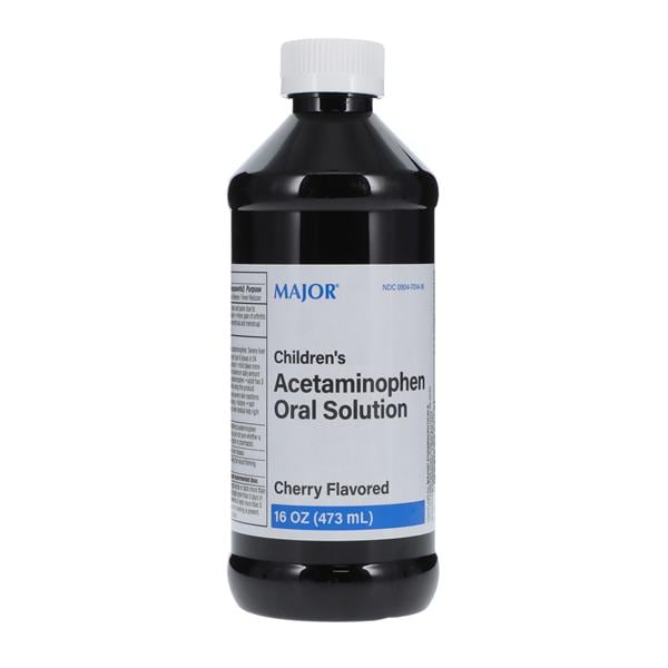 Acetaminophen Oral Solution, 160 mg, 473 ml, Red, Cherry, NDC# 00904-7014-16, 12/cs (US Only)