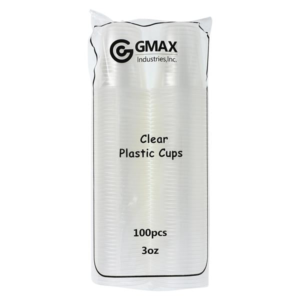 Plastic Cup, Clear, 3 oz., 100/dual pk, 25 pk/cs
