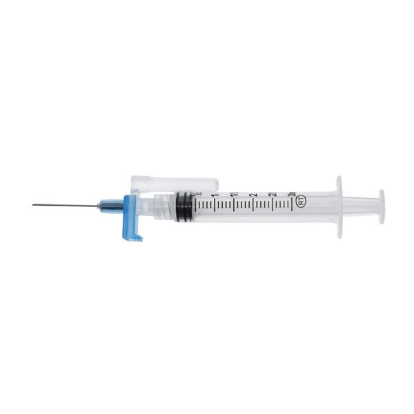 Safety Retractable Needle, 23G x 1" with 3mL Syringe, 400/cs