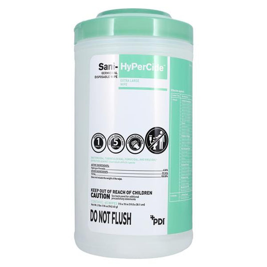 Germicidal Wipe, X-Large Canister, 7.5" x 15", Disposable, 65 sheet/can, 6 can/cs (US Only) (Products cannot be sold on Amazon.com or any other 3rd party site)
