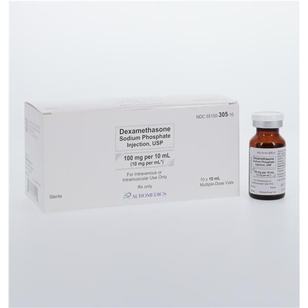 Dexamethasone Sodium Phosphate Injection, USP, 100 mg/10ml (10mg/mL), MDV, 10/bx (Rx) (US Only, Excluding IN and ND) (Product is Non-Returnable)