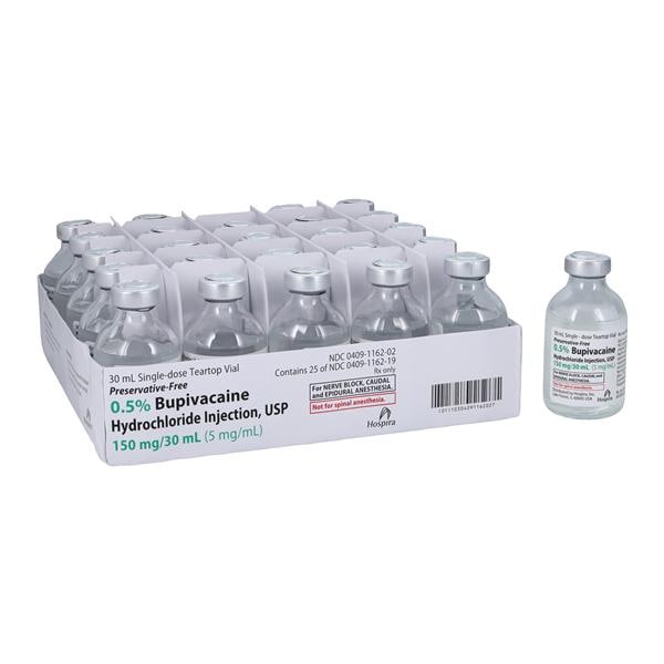 Bupivacaine Hydrochloride Injection, USP, 5 mg/ml, 30 ml Vial, Single Dose, Glass Teartop Vial, 25/bx (Rx) (Item is Non-Returnable) (We must have your Wholesale Drug License on File before shipping this product) (US Only, Excluding IN and ND)