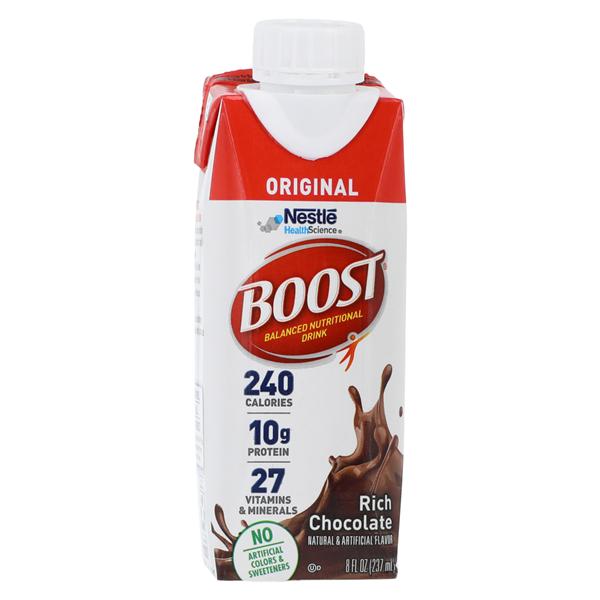 BOOST, Rich Chocolate, 8 fl oz Bottle, 24/cs (105 cs/pallet) (Minimum Expiry Lead is 90 days) (Continental US Only) (Nestle products cannot be sold online without Nestle's prior written permission) (Products cannot be sold on Amazon.com or any other 3rd party site) (Item is on Manufacturer Backorder - Inventory Limited when Available)