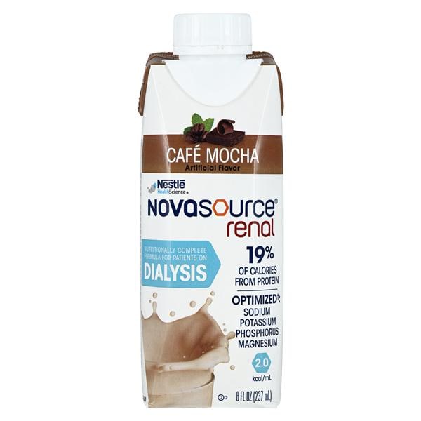 NOVASOURCE RENAL, Caf Mocha, 8 fl oz Carton, 24/cs (Minimum Expiry Lead is 90 days) (Continental US Only) (Nestle products cannot be sold online without Nestle's prior written permission) (Products cannot be sold on Amazon.com or any other 3rd party sit