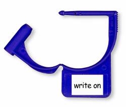 Locking Tags, Blue, Write-On, Non-Sterile, 100/bg (US Only) (Not Available for Sale into Canada)