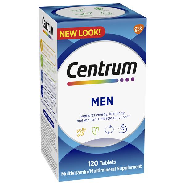Centrum Men Multivitamin Tablet, 120/btl, 12 btls/cs