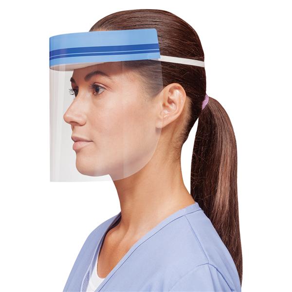 Face Shield, Elastic Headband, Clear, 7" _ Length, Bulk, 72/cs