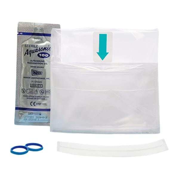 Cuffed Surgical Probe Cover Kit, 6"-3-5/8" x 96", 3D, Sterile Gel, Tapes, Bands, Sterile, 24/bx