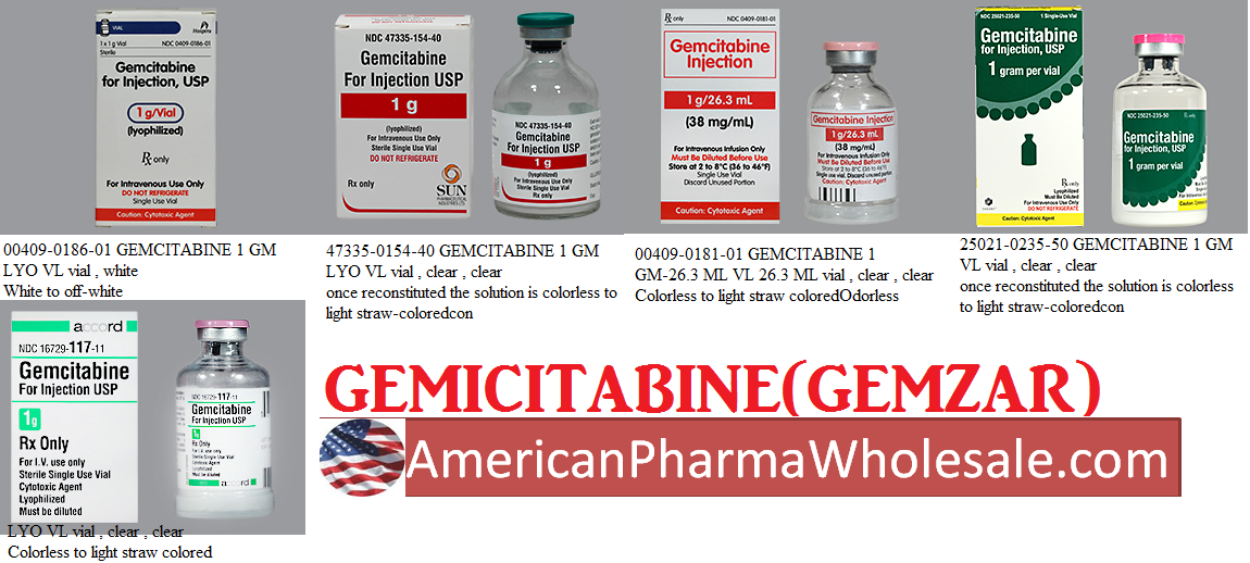 Gemcitabine for Injection, USP, Lyophilized, 200 mg Vial, Single Dose, Onco-Tain Glass Fliptop Vial (Rx) (Item is Non-Returnable) (We must have your Wholesale Drug License on File before shipping this product) (US Only, Excluding IN and ND)