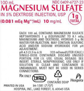 Magnesium Sulfate in Water for Injection, 40 mg/ml, 500 ml Flexible Container, 24/cs (Rx) (Item is Non-Returnable) (We must have your Wholesale Drug License on File before shipping this product) (US Only, Excluding IN and ND)