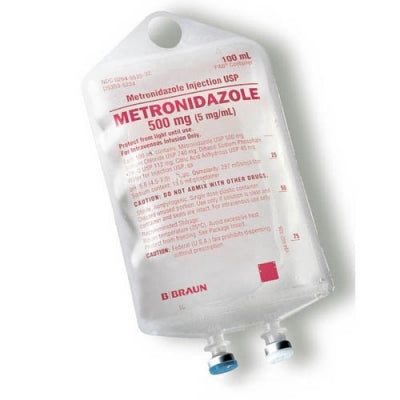 Metronidazole Injection USP 500mg (5mg/ mL), 100mL (Rx) (Item is Non-Returnable), 24/cs (Continental US+HI Only, Excluding IN and ND)  (Temporarily Discontinued by the vendor with no ETA on availability)
