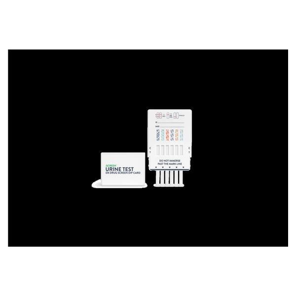 iScreen Urine Test DX Drug Screen Dip Card, AMP, BAR, BZO, COC, MET (mAMP), MDMA, MOP (OPI300), MTD, OXY, PCP, TCA, THC, 25/bx