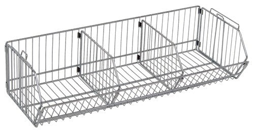 Modular Shelf Basket, 14"W x 36"L x 9"H, Chrome (DROP SHIP ONLY)