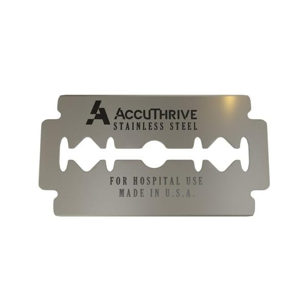 AccuThrive Double Edge Prep Blade, Stainless Steel, Microcoat, 250bl/ct, 20ct/cs