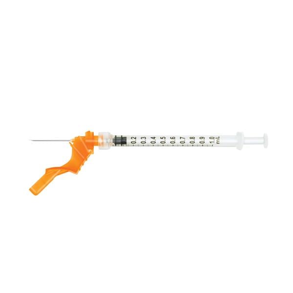 Safety Needle with 1cc Luer Lock Syringe, 25G x 5/8", 100/bx, 12 bx/cs (US Only) (To Be DISCONTINUED)