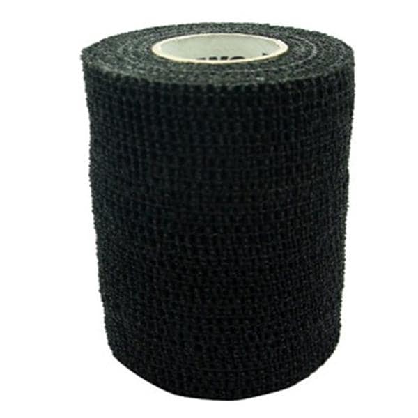 Self-Adherent Wrap, 3" x 6 yds, Black, Latex, 16 rl/cs
