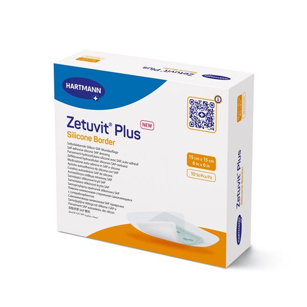 Zetuvit Plus Silicone Border, 6" x 6" , 10/bx