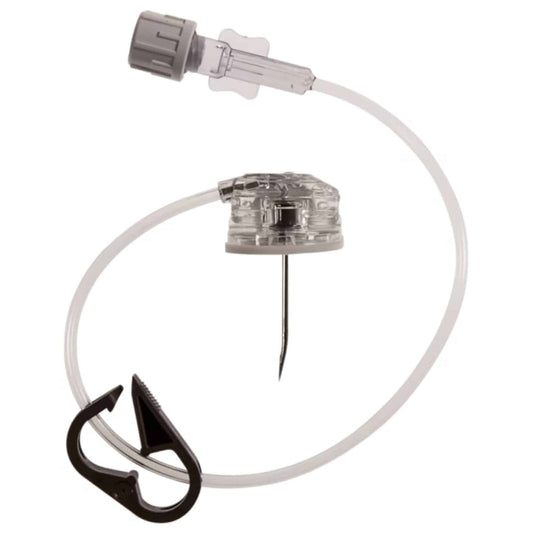 SafeStep Huber Needle Set without Y-Injection Site, 19G x 0.5", 25/pk (Continental US Only) (Drop Ship Requires Pre-Approval)