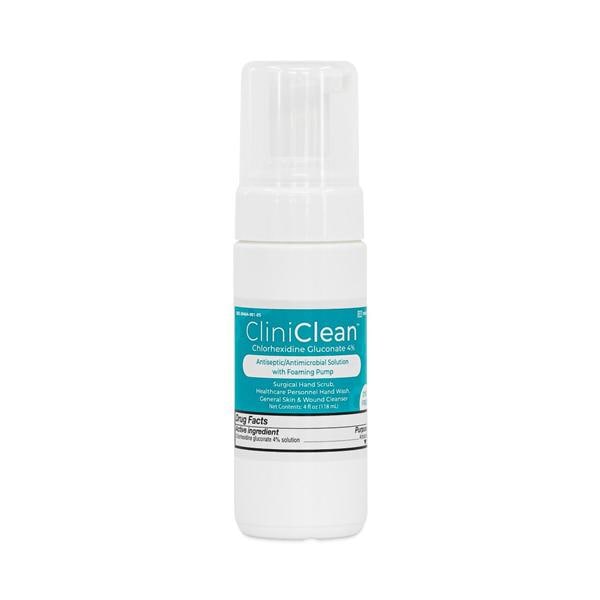 CliniClean Chlorhexidine Gluconate 4% Antiseptic/Antimicrobial Solution, 4oz. Foaming-Pump Bottle, 48/cs