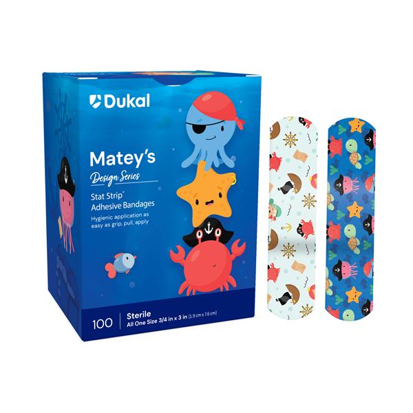 Stat Strip Adhesive Bandage, Matey's, 3/4" x 3", Sterile, 100/bx, 12 bx/cs
