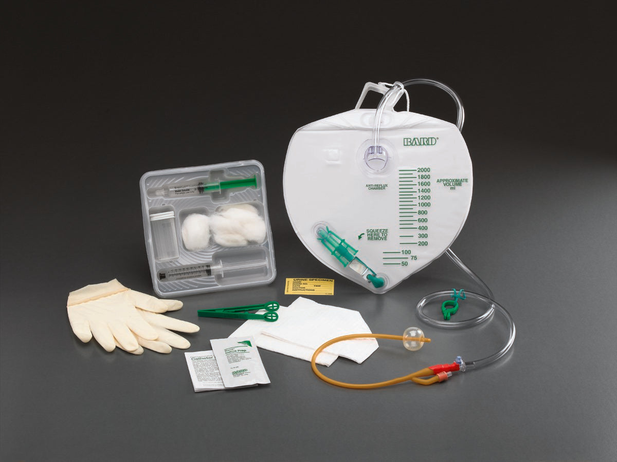 Foley Trays, LUBRICATH, Drainage Bag, Tamper-Evident Seal, Anti-Reflux Chamber, 16FR, 10/cs (US Only)