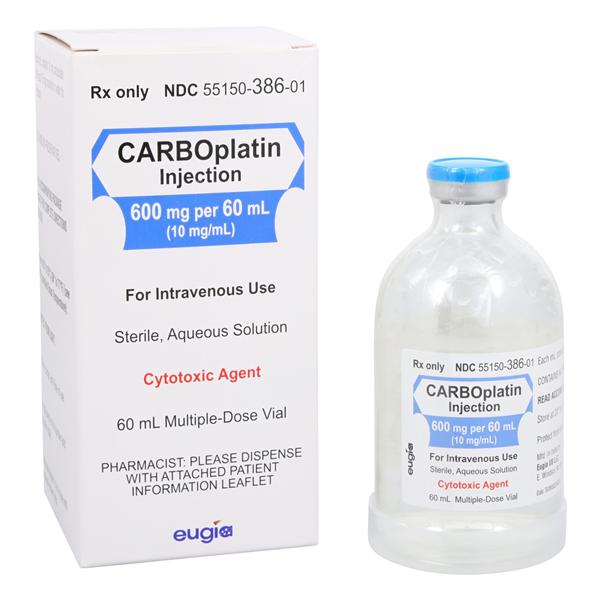 Carboplatin Injection, 600 mg per 60 mL, (10 mg/mL) [MDV] [Mono Pack], 1/bx (Rx) (US Only, Excluding IN and ND) (Product is Non-Returnable)