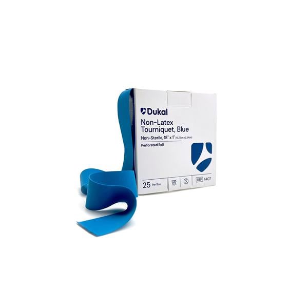 Tourniquet, Perforated, Blue, 25/rl, 1 rl/bx, 20 bx/cs