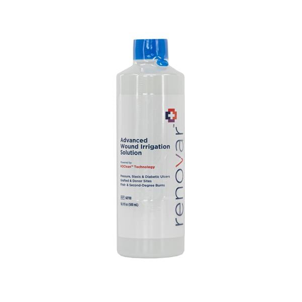 Renovar Advanced Wound Irrigation Solution, 500ml Instill/Spikeable Bottle, Non-Sterile, 12ea/cs
