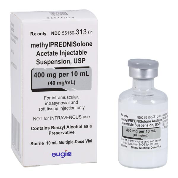 Methylprednisolone Acetate Injectable Suspension, USP 400mg/10mL( 40mg/mL) Multi-Dose Vial (Rx) (US Only, Excluding IN and ND) (Separate PO Required; Product is Non-Returnable)