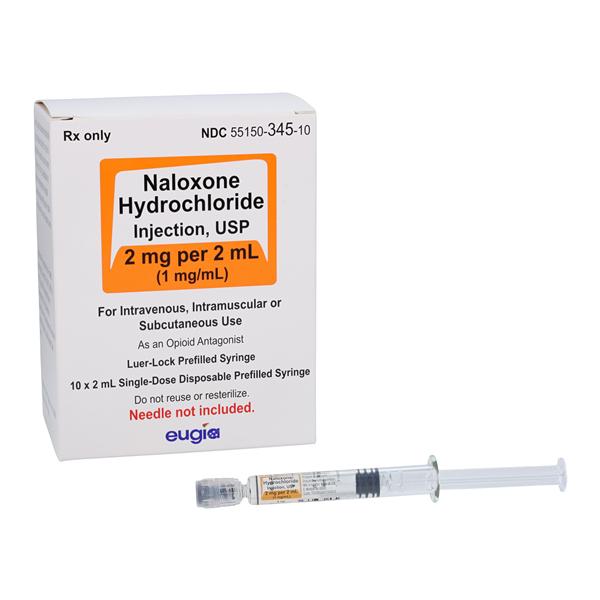 Naloxone Hydrochloride Injection, USP, Prefilled Syringe, 2 ml Single Dose, Disposable, 10/bx (Rx) (US Only, Excluding IN and ND) (Product is Non-Returnable)
