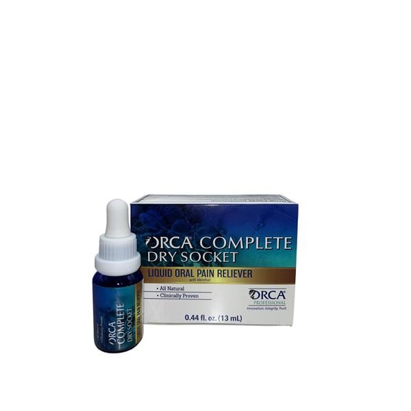 ORCA Complete Dry Socket Solution, All Natural Liquid, 13ml, Reusable btl, 1btl/bx