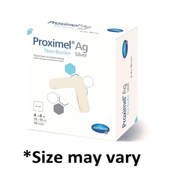 Silicone Foam Non-Border Ag Dressing, 8" x 8", 5/bx, 10 bx/cs