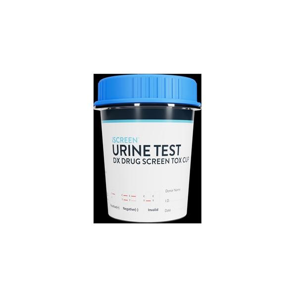 iScreen Dx14 Tox Cup Test, for AMP500, BAR300, BUP10, BZO300, COC150, FTY1, MDMA500, MET500, MOP300(OPI), MTD300, OXY100, PCP25, TCA1000, THC50 (CR,OX, PH), 25/bx (US Only)